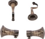 CURTAIN BRACKET BEAT SINGLE ANTQ BRASS (YC3026)