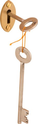 DOOR LOCK BRASS 4-1/2 2 IN 1 SS KEY (L1865A) - Image 3