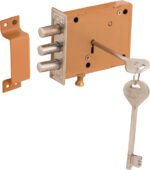 DOOR LOCK 4 INCH IRON BULLET 3 KEY (L1867)