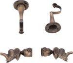 CURTAIN BRACKET ELEPHANT SGL BRACK ANTQ BRAS (YC3023)