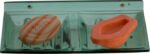 ACRYLIC DOUBLE SOAP DISH SQUARE GLASS STONE (YG3480) - Image 5