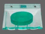 ACRYLIC SINGLE SOAP DISH SQUARE GLASS STONE (YG3479)