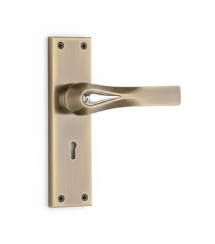 L1335 MORTICE LOCK ANTQ KY 8 INCH ZS 2013 (L1335) - Image 1