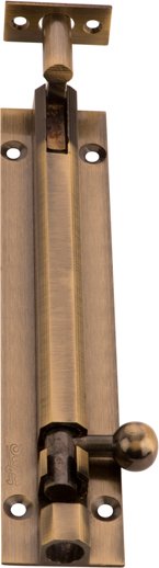 TOWER BOLT L BRASS ANTQ MARBLE 6X3/8  (B2655)