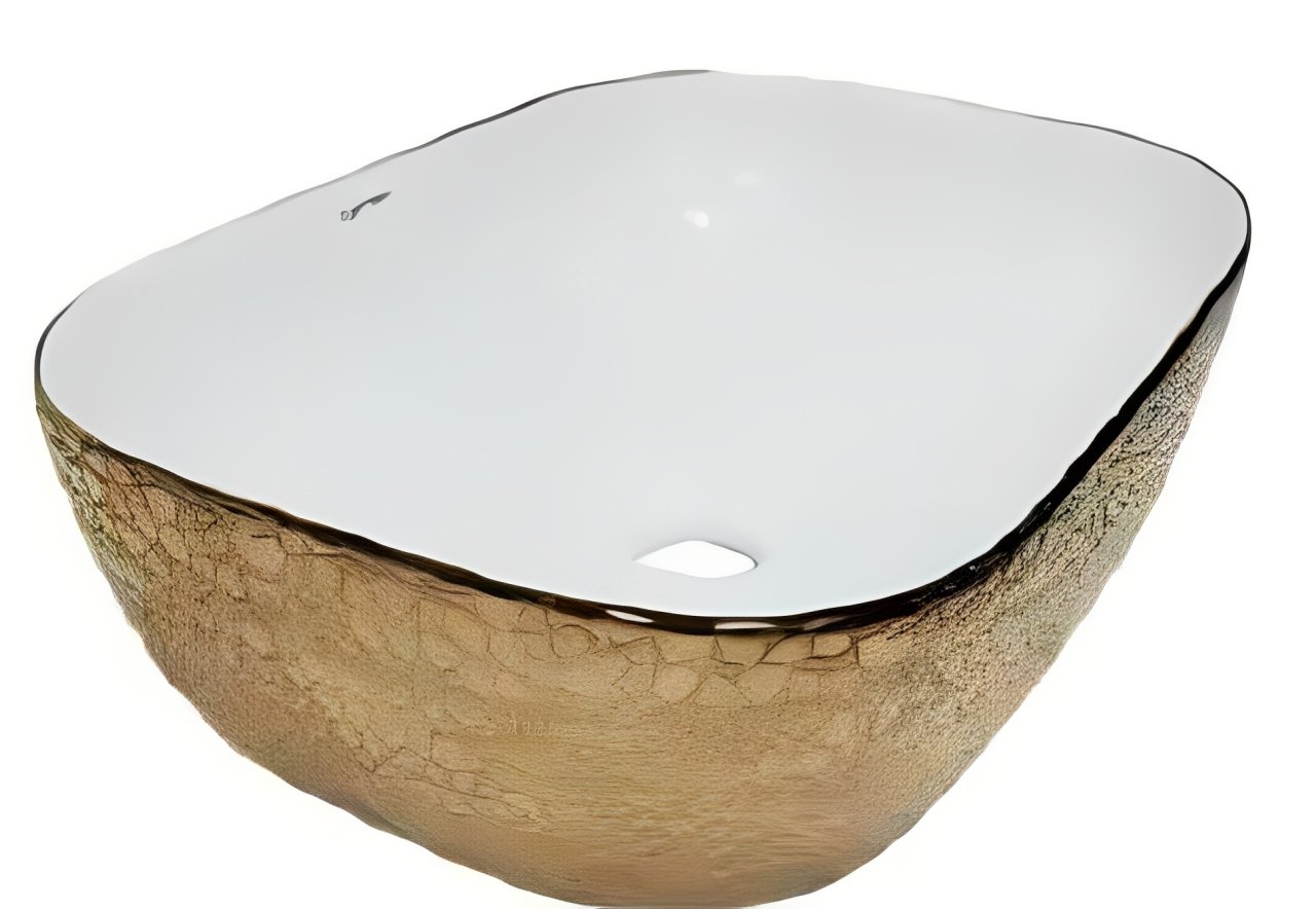 SNO 855 SKU_YG9973 WASH BASIN TR 20017-W+CRG STEFY WHT+CROCO RG (YG9973) - Image 1
