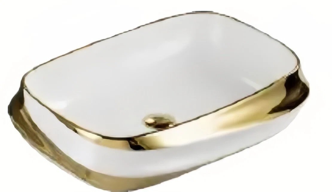 SNO863 SKU_ YG9872_X-Design WASH BASIN TR 20048 DG+CAWM RIVA DUL GRY+C WHT MAR (YG9872) - Image 1