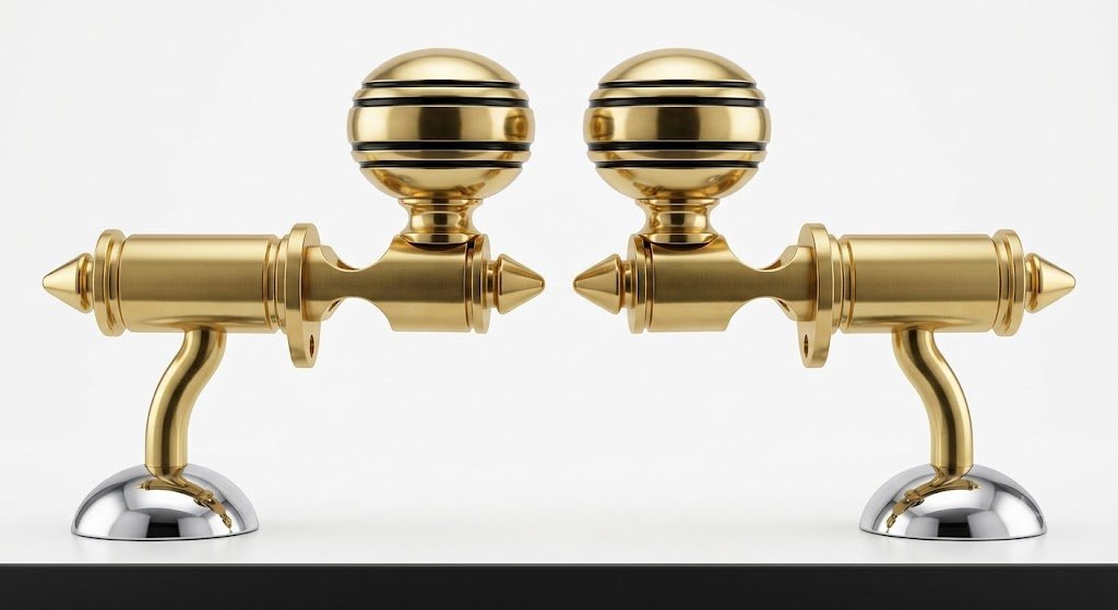 YC3064 CURTAIN BRACKET DOUBLE TEMPLE AG/WG (YC3064) - Image 1
