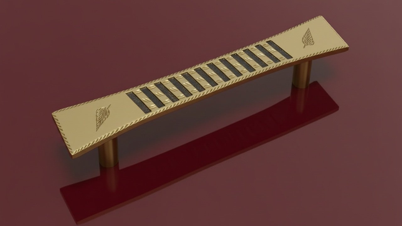 b5780 HANDLE BRASS 1027 FANCY ANTQ 10 INCH (B5780) - Image 1