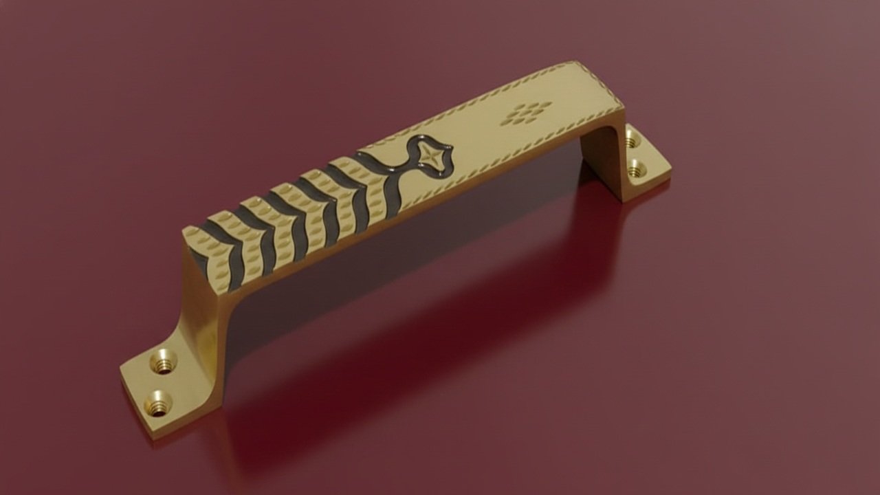 b6085 HANDLE BRASS 3111 FANCY ANTQ 7 INCH (B6085) - Image 1