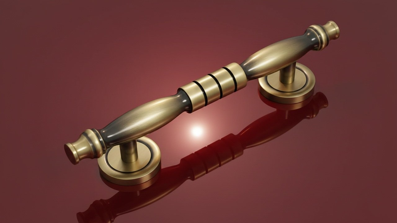 b7012 HANDLE BRASS 1021 FANCY ANTQ 10 INCH (B7012) - Image 1