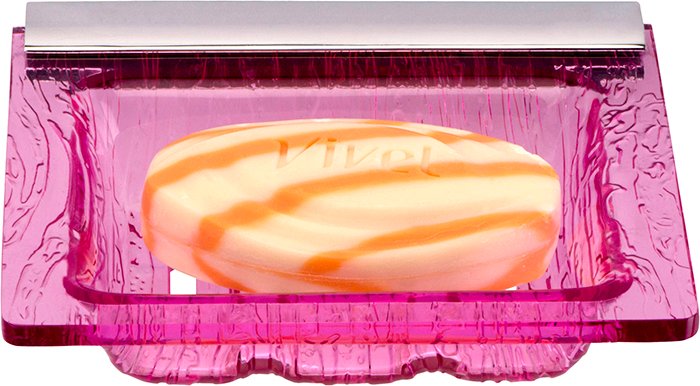 Euro B-815 Soap Dish Texture Pink (1) SINGLE SOAP DISH B-815 PINK (TMP12416) - Image 1