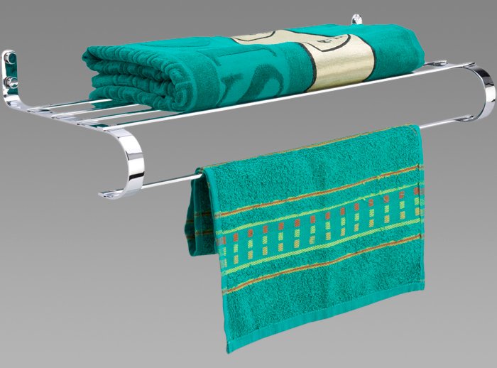 Kaya 24 Inch T Rack (2) KAYA TOWEL RACK 24 INCH (CP) (YD2570) - Image 1