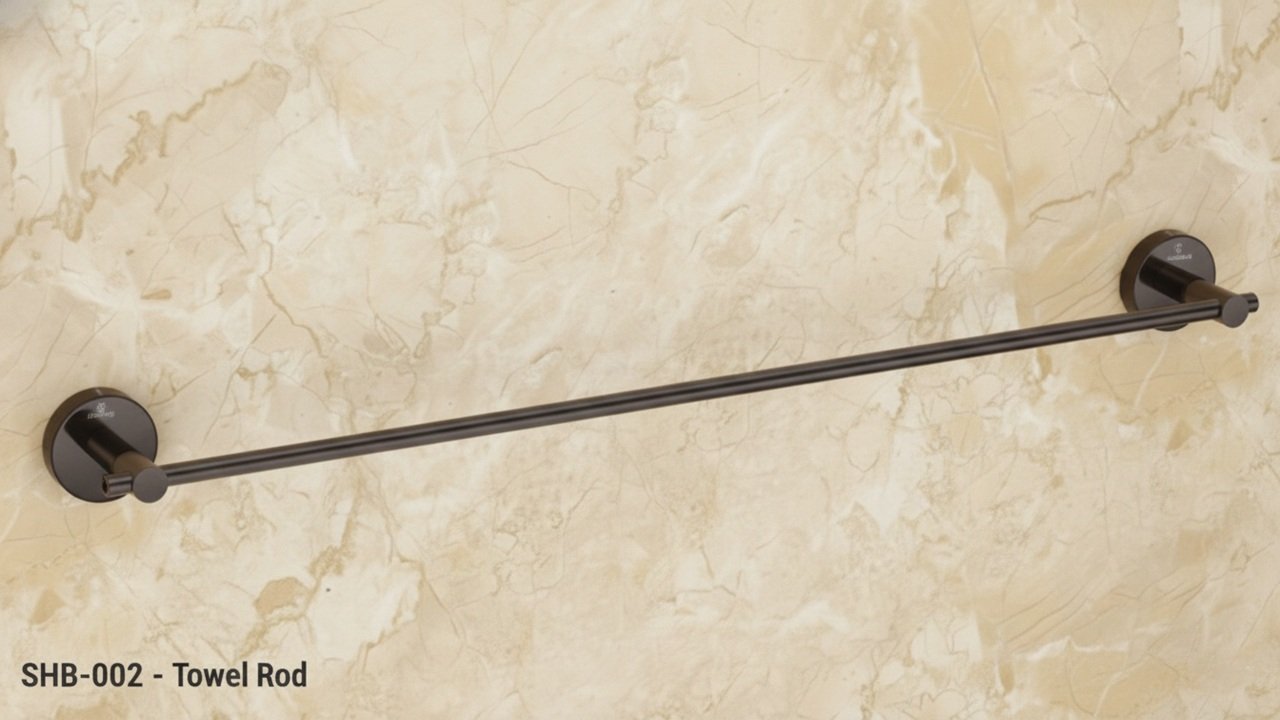 ys4023 TOWEL ROD SHB-002 24 INCH BLK PVD (YS4023) - Image 1