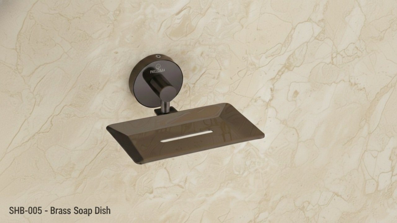 ys4025 SINGLE SOAP DISH SHB-005 BLK PVD (YS4025) - Image 1