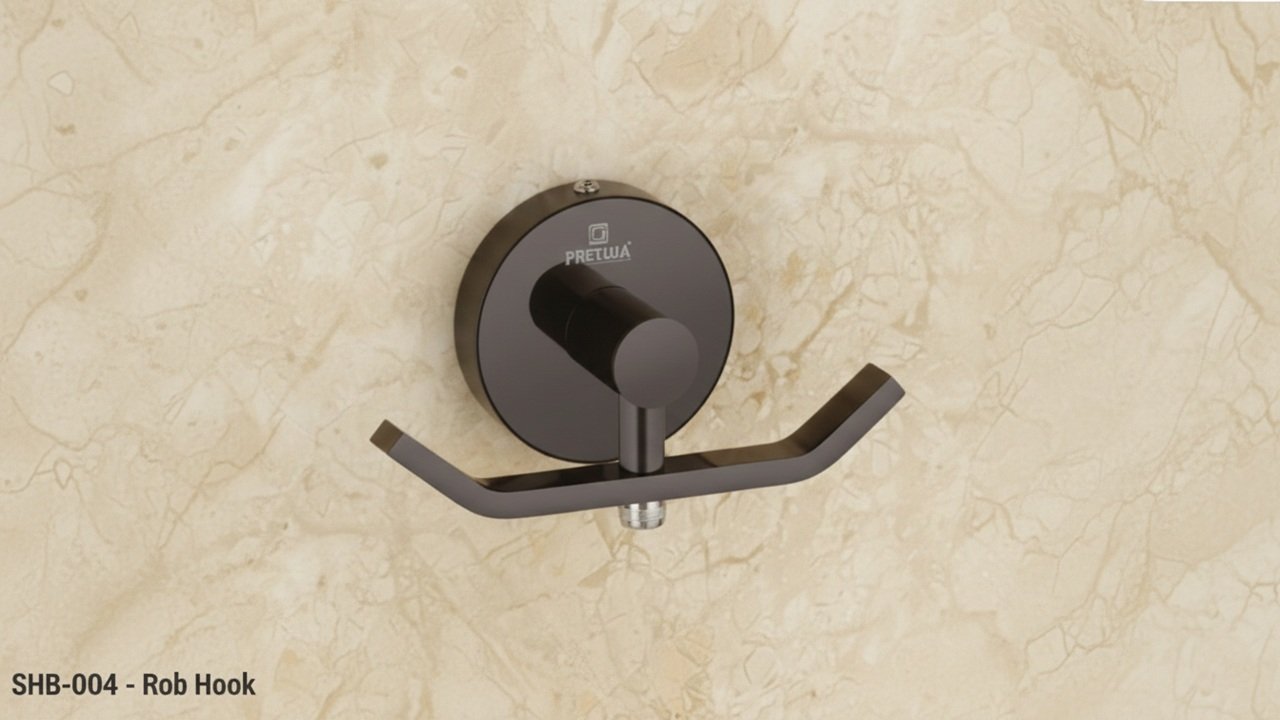 ys4026 ROBE HOOK SHB-004 BLK PVD (YS4026) - Image 1