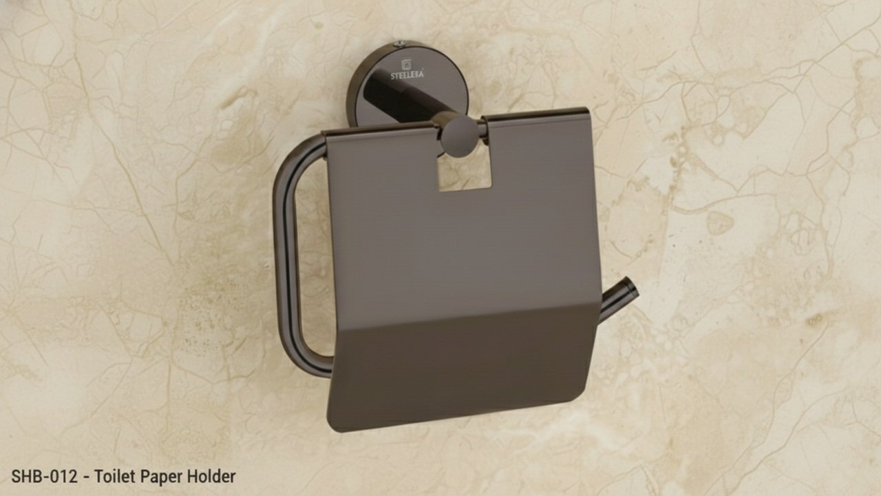 ys4029 TOILET PAPER HOLDER SHB-012 BLK PVD (YS4029) - Image 1