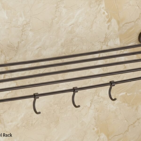 TOWEL RACK SHB-021 (W) HOOK 24 INCH BLK PVD (YS4030)